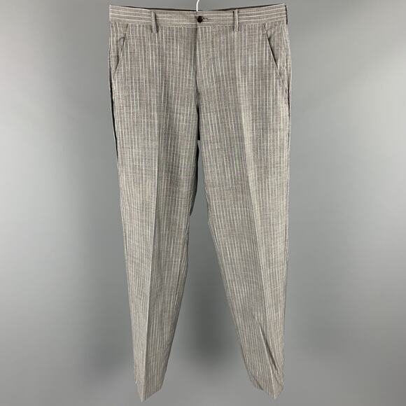 ETRO Size 38 Regular Gray Stripe Wool / Mohair Notch Lapel Suit - Picture 7 of 10